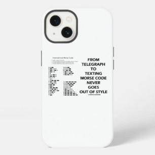 Van telegraaf naar sms'en: morsecode nooit humor iPhone 13 hoesje