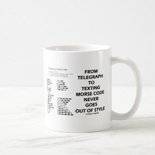 Van telegraaf naar sms'en: morsecode nooit stijl koffiemok