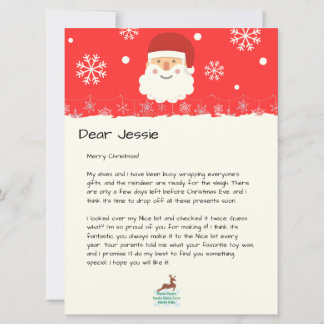 Van The Desk of Santa|Custom Christmas Letter