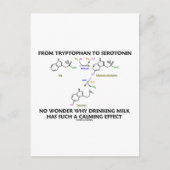 Van tryptofaan tot serotonine (chemie-Humor) Briefkaart (Voorkant)