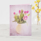 Van tulpen het Wenskaart van n- Rozen Kaart (Gele Bloem)