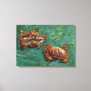 Van twee Krabben (F606) Van Gogh het Fine Art. Canvas Afdruk