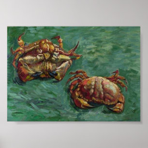 Van twee Krabben (F606) Van Gogh het Fine Art. Poster