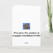 Van tweeling die ouders verwacht met kerst feestdagen kaart (Achterkant)