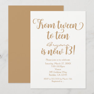 Van Tween naar Tiener 13e Verjaardagsfeestje ELKE  Kaart