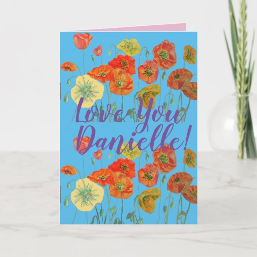 Van u houdt uw vrouw de Rode Papa Waterverf Kaart (Voorkant)