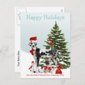 Van uw dierenbediende feestdagenkaart (Voorkant / Achterkant)