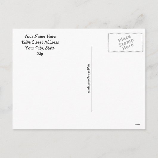 Van uw dierenbediende feestdagenkaart (Achterkant)