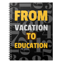 Van vakantie naar school begin notitieboek