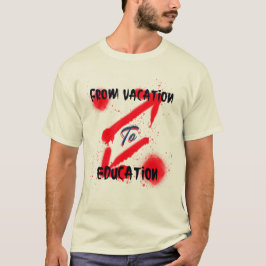 Van vakantie naar school begin t-shirt