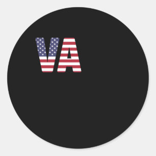 Van Verpleegster Zorg Voor American's Heroes Ronde Sticker