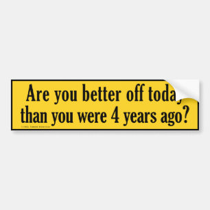 van vier jaar geleden bumpersticker