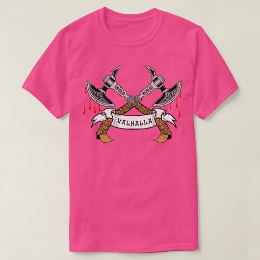 van Vikings Valhalla met bijl T-shirt (Design voorkant)