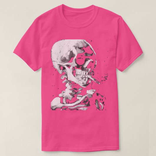 Van Vincent Human Head met Sigarette Gogh Skeleto T-shirt (Design voorkant)