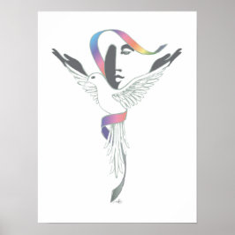 Van vrouwen, witte duif poster