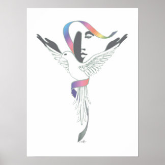 Van vrouwen, witte duif poster