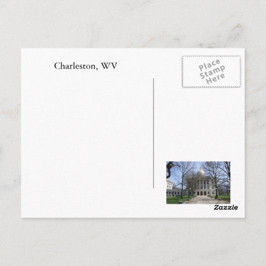 Van West- Charleston Virginia Briefkaart (Achterkant)