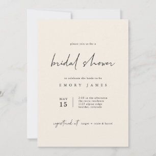 Van White Bohemian Bridal Shower Kaart
