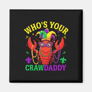 Van wie je Crawdad Crawfish Jester Beads Funny Ma Magneet