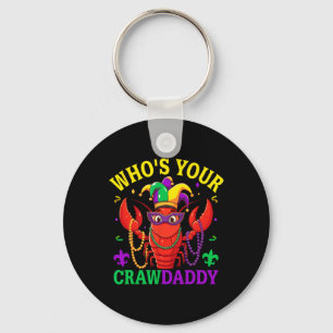 Van wie je Crawdad Crawfish Jester Beads Funny Ma Sleutelhanger
