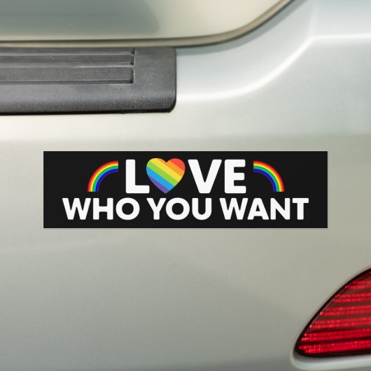 Van wie je wilt Gay Pride LGBT Bumpersticker (Op auto)