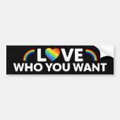 Van wie je wilt Gay Pride LGBT Bumpersticker (Voorkant)