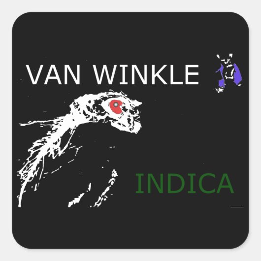 VAN WINKLE INDICA VIERKANTE STICKER (Voorkant)