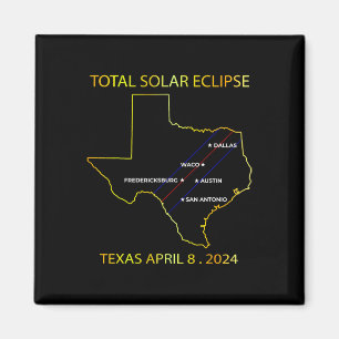 Van Zonsverduistering 2024 Interactieve Kaart Texa Magneet