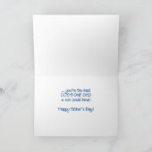 Van zoon Vaderdag Beste geweldige vader Kaart (Binnen)