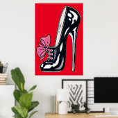 Vana DeVinyl™/High Heel With Bow Poster (Bureau à domicile)