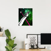 Vana DeVinyl™/High Heels in Space Poster (Thuiskantoor)