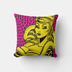 Vana DeVinyl™/Luipaardprint Kussen