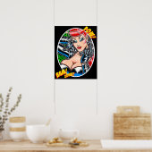 Vana DeVinyl™/Manteau de Biker/Bam! Affiche (Cuisine)