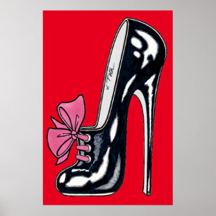 Vana DeVinyl™/Poster met hoge hak en strik Poster
