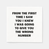 Vanaf de eerste keer dat ik je zag servet (Voorkant)