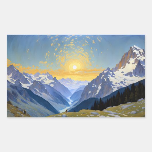 Vanaf de top rechthoekige sticker (Voorkant)