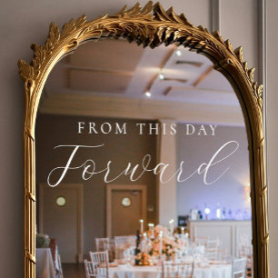 Vanaf deze dag verder elegante script bruiloft raamsticker