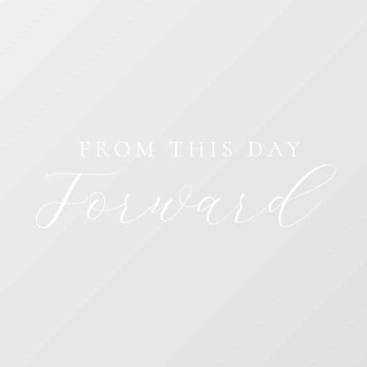 Vanaf deze dag verder elegante script bruiloft raamsticker (Vel)