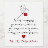 Vanaf deze dag wijn etiket (Enkel label)