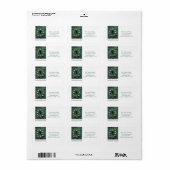 Vanaf ons nieuwe adres kerstmis etiket (Full Sheet)