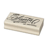 Vanaf Santa With Love Script + Name Kerstmis Rubberstempel (Stempel)