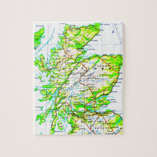 Vanaf waar we de kaart van Scotland Digital Photo Legpuzzel