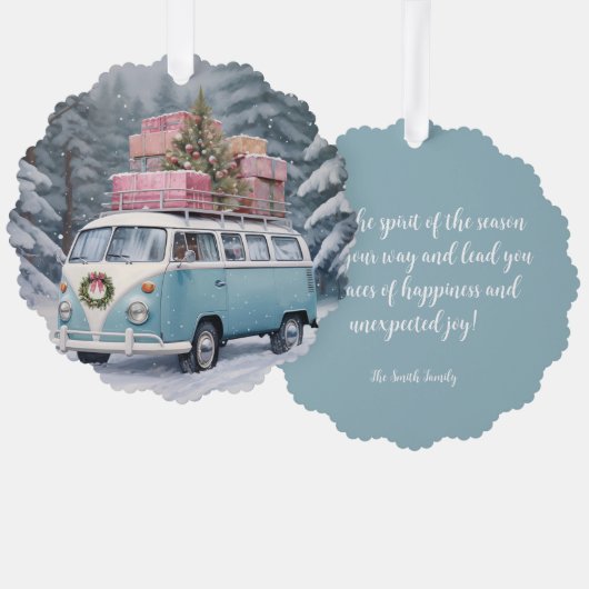 Vanagon Vakantie Trip Ornament (Voorkant / Achterkant)