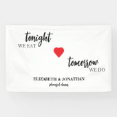 Vanavond Eten We, Morgen Doen We Oefenavond Eten Spandoek (Horizontaal)