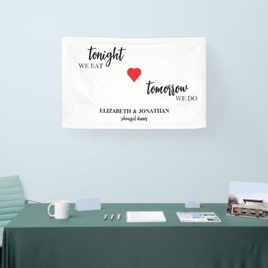 Vanavond Eten We, Morgen Doen We Oefenavond Eten Spandoek (Beurs)