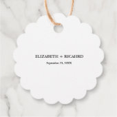 Vanavond vieren we bruiloft repetitie diner teken bedankjes labels (Achterkant)