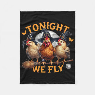 Vanavond vliegen we Grappige Kip Halloween Kostuum Fleece Deken