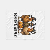 Vanavond vliegen we met Halloween Chicken Herfst F Fleece Deken (Voorkant (Horizontaal))