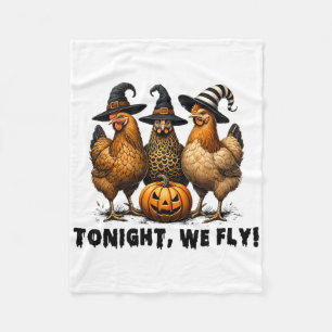 Vanavond vliegen we met Halloween Chicken Herfst F Fleece Deken
