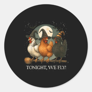 Vanavond vliegen we naar Funny Chicken Soky Season Ronde Sticker